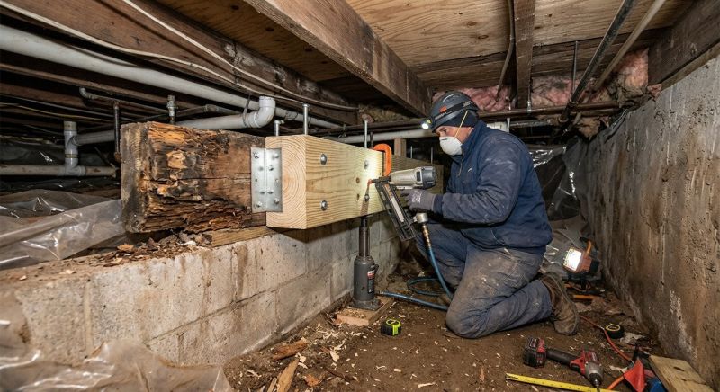 Basement Joist Repair in Kansas City, KS