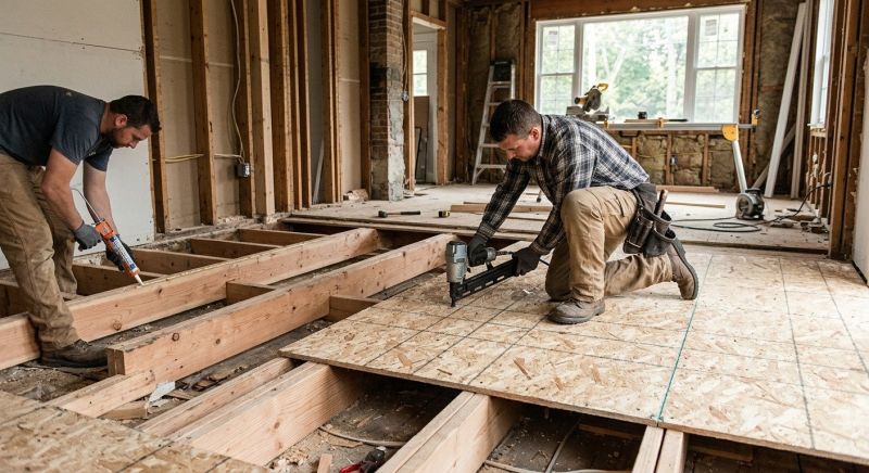 Plywood Flooring Installation in Kansas City, KS